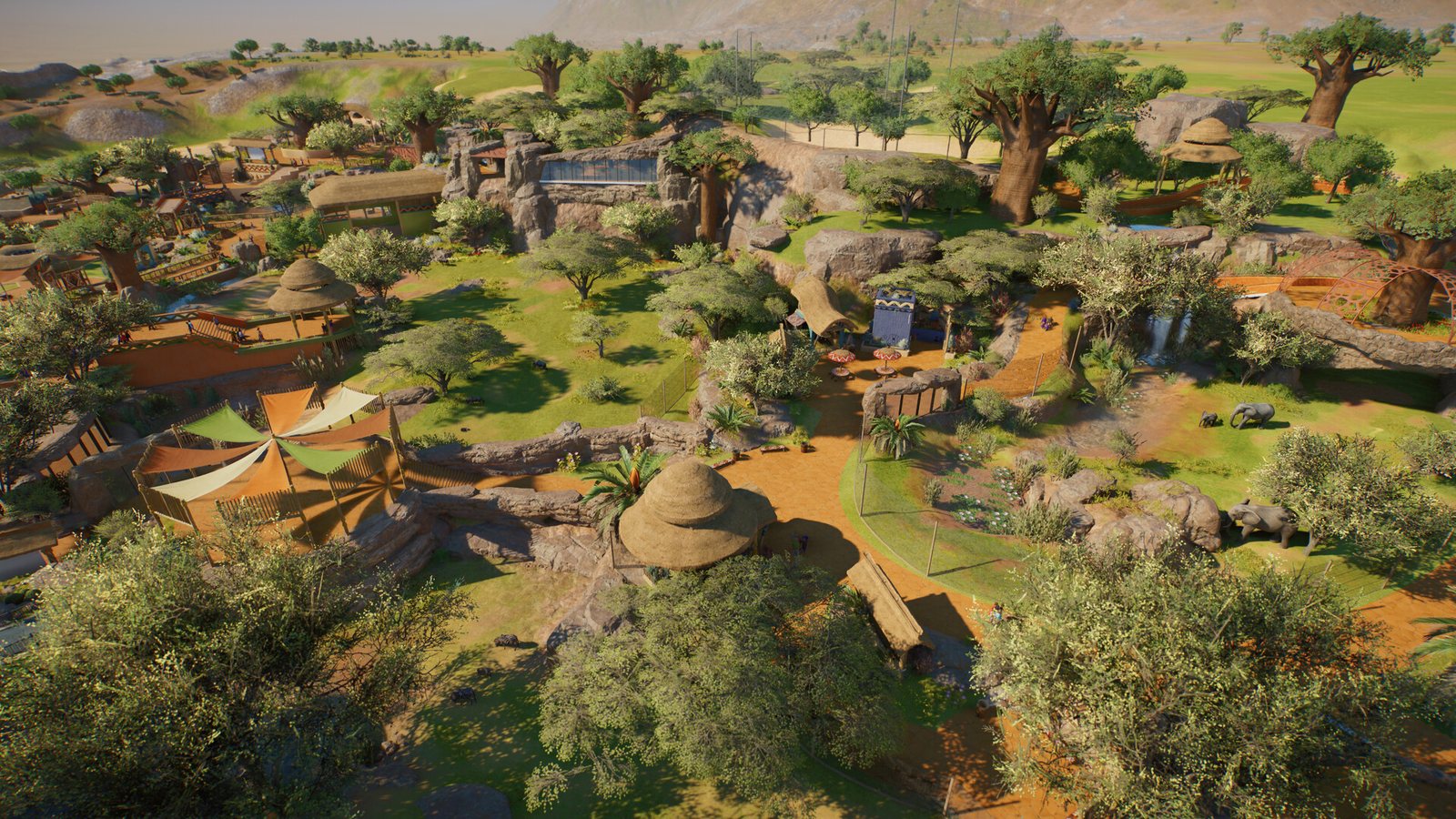 Aerial view of a savanna zone